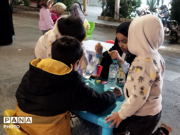 بازی و سرگرمی کودکان در موکب فرهنگیان نیشابور