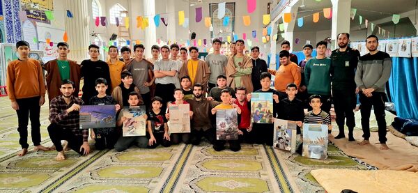 برگزاری مراسم اعتکاف پدر پسری در مسجد جامع آشخانه