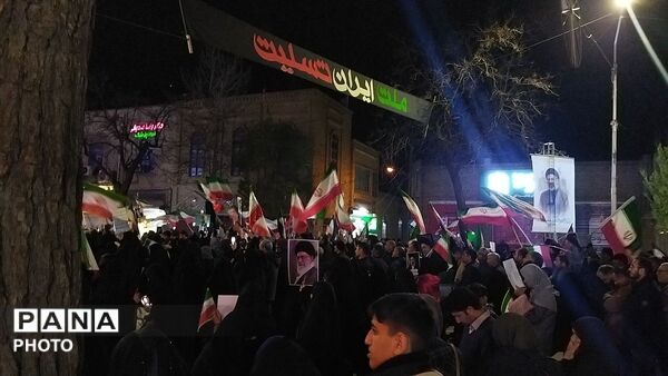 حضور گسترده و پرشور مردم انقلابی نیشابور در خونخواهی شهادت رهبر شهید