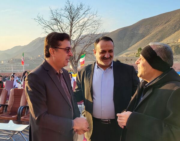 افتتاحیه نخستین مدرسه طرح حذف مدارس سنگی روستای طاهرآباد شهرستان مرزی کلات