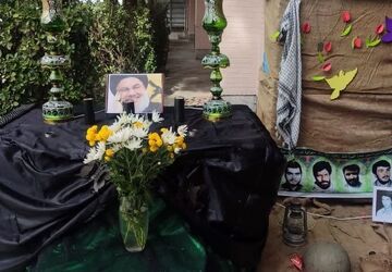 برگزاری مراسم شهادت جانسوز سید حسن نصرالله با حضور دختران مشهدی