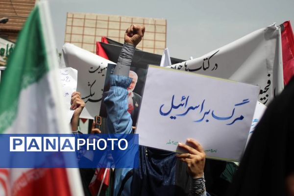 تجمع بزرگ دانش‌آموزان و فرهنگیان در حمایت از مردم مظلوم غزه و فلسطین