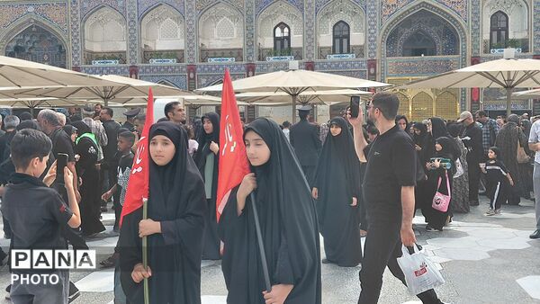 عزاداری گسترده زائران در صحن‌های حرم امام رضا (ع)