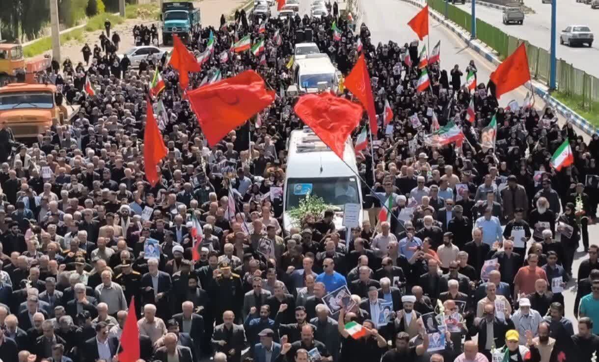 تشییع شهید والامقام حسین هاشم‌پور  در گچساران