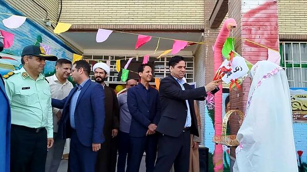 زنگ آغاز سال تحصیلی در مدرسه علقمه شاهد شهرستان قلعه‌گنج