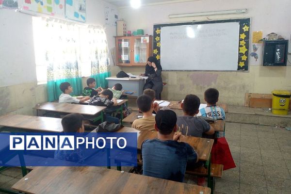 استمرار تلاش‌های دانش‌آموزان دبستان پسرانه عمار در ایام تابستان