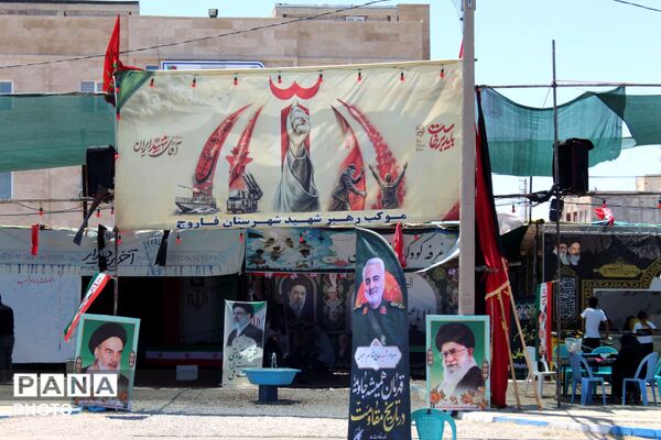 موکب‌های فاروج، میزبان زائران بدرقه رهبر شهید در مسیر مشهد