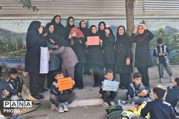 تجربه لحظاتی شاد در مدرسه شهید حاج جعفری به مناسبت روز جهانی غذا و بهداشت روان