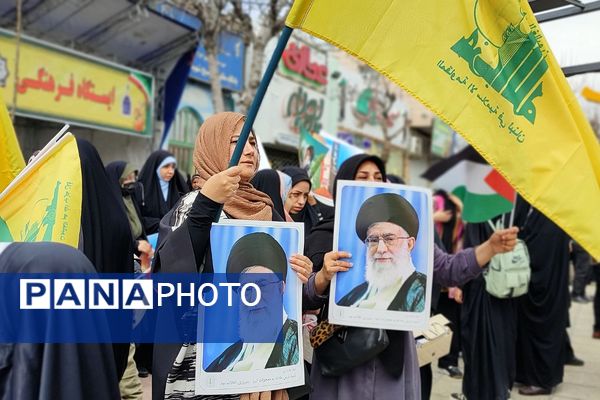 حضور پرشور مردم و مسئولان رباط کریم در راهپیمایی روز قدس