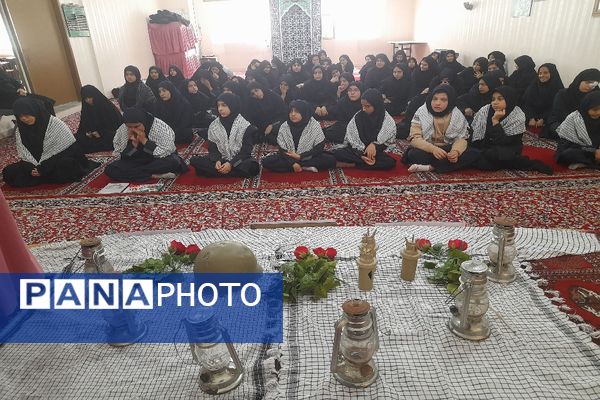 گرامیداشت یاد شهید سید حسن نصرالله در دبیرستان شاهد تکتم مشهد