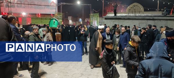 مراسم تشییع نمادین فاطمه زهرا(س)  در مسجد محمد رسول الله(ص) شهرستان شیروان