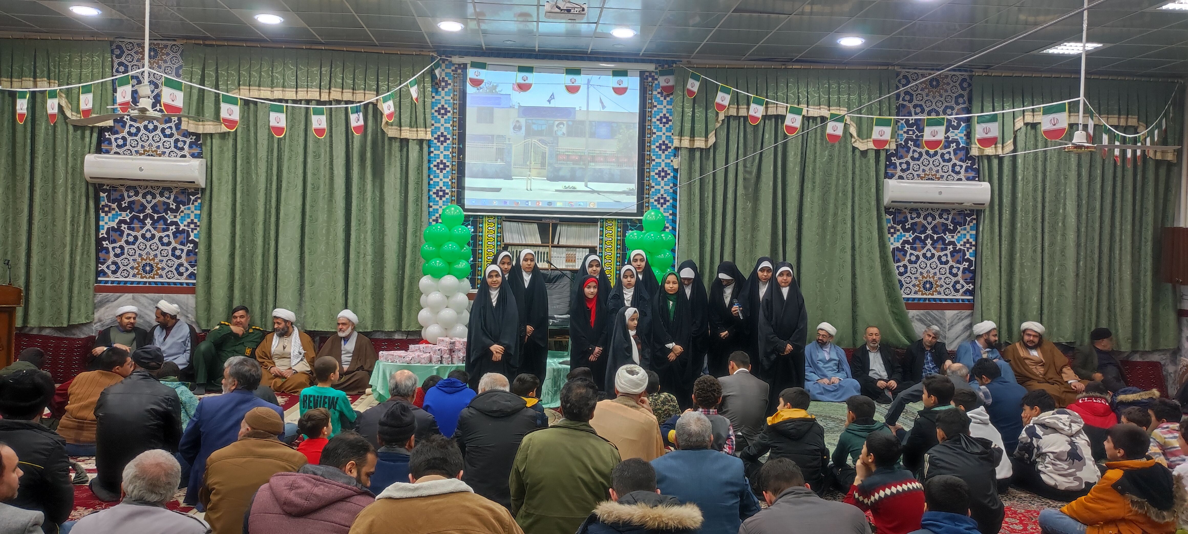 مراسم جشن انقلاب اسلامی در مسجد مسلم بن عقیل شهرستان شیروان