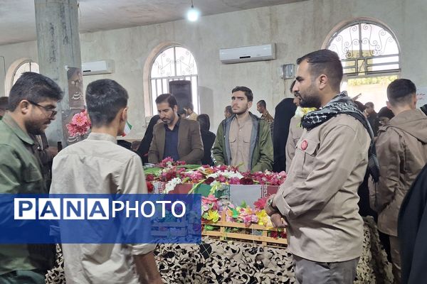 تشییع شهید گمنام در روستای ملا انبار کوهمره نودان 