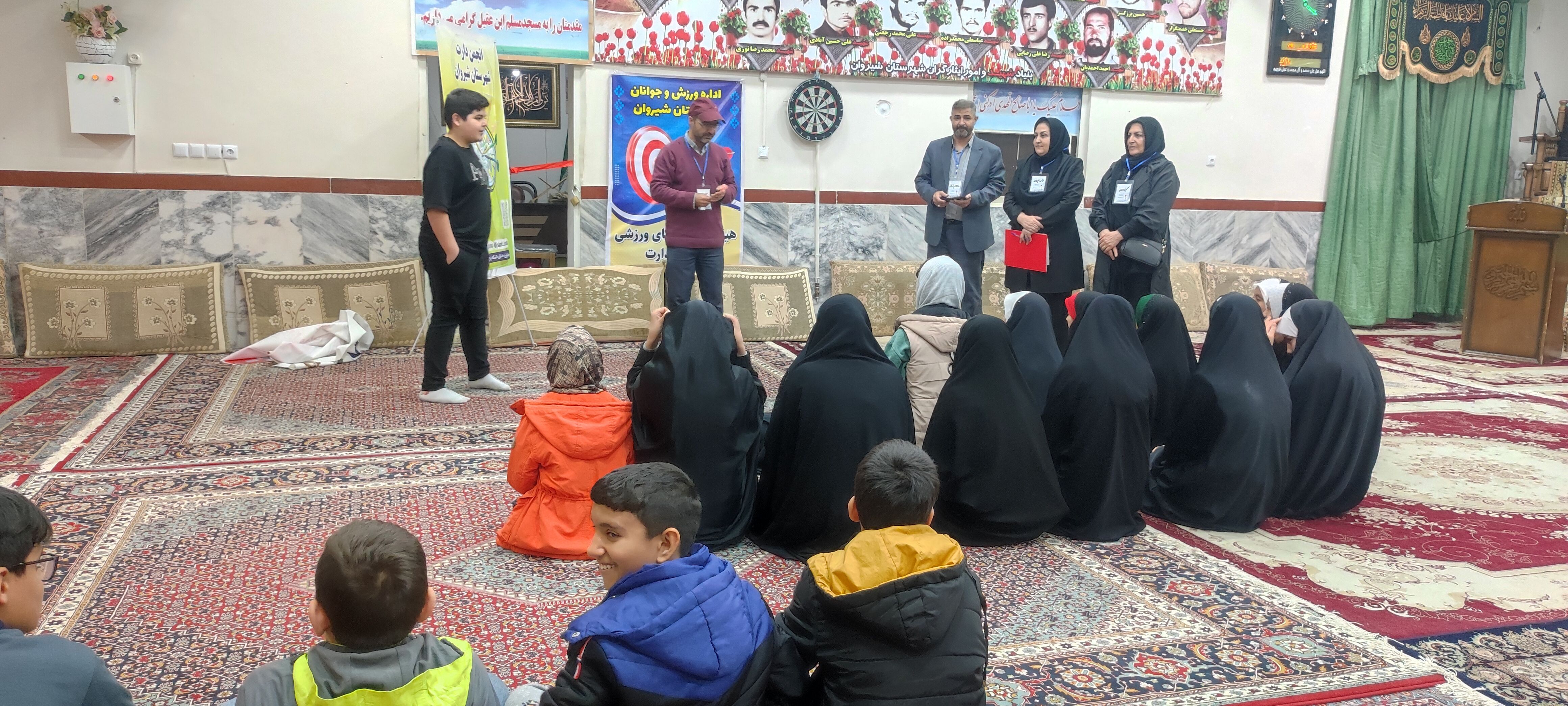 برگزاری مسابقات دارت در مسجد مسلم بن عقیل شهرستان شیروان