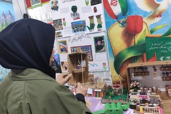 برپایی نمایشگاه دستاوردهای خلاقانه و نقاشی همگانی در دبستان شهید چمران ناحیه دو شهرری 