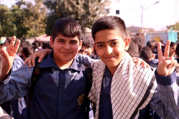 صبحگاه دانش‌آموزی در دبستان قلمچی گرگان