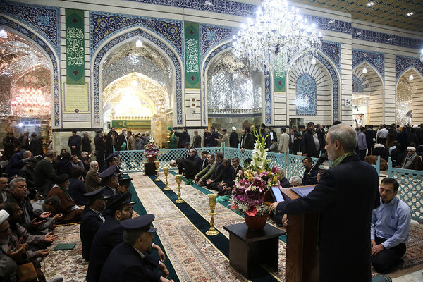 جشن عید مبعث در شب و روز بارانی حرم حضرت معصومه(س)