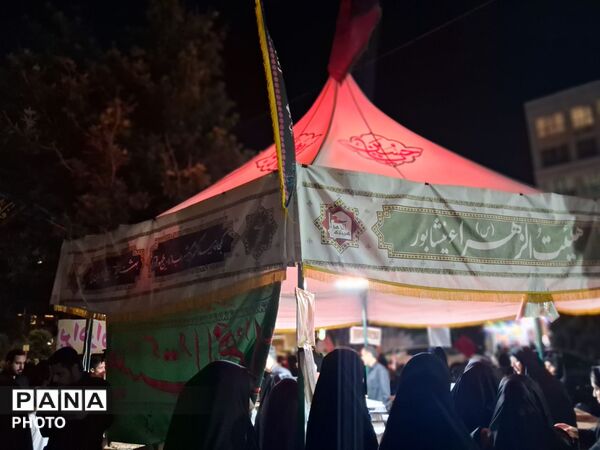 چایخانه هیئت الزهرا در شب تاسوعای حسینی 