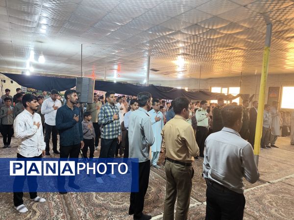جشن آغاز سال تحصیلی و گرامیداشت هفته دفاع مقدس در حسینیه سیدالشهداء روستای مزرعه شهید بهشتی