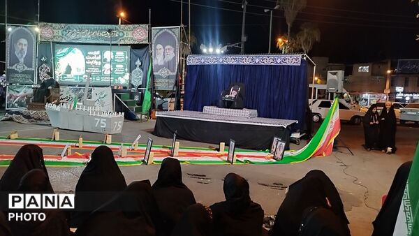 همزمان با سراسر کشور؛ حضور پرشور مردم در چهلم رهبر شهید در پلدختر