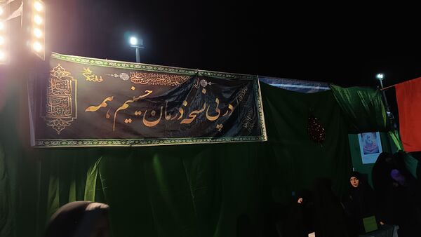 شبیه‌سازی مسیر پیاده‌روی نجف اشرف تا کربلای معلی در پایانه اتوبوس رانی عاشق‌آباد