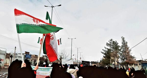 راهپیمایی 22 بهمن در شهر سلامی