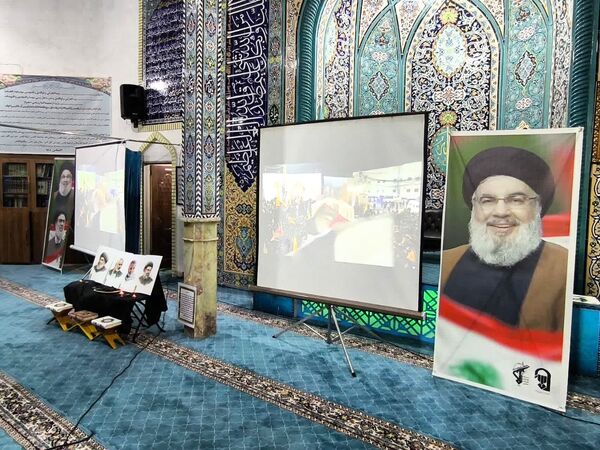برگزاری مراسم شهرستانی به‌مناسبت تدفین شهیدان نصرالله و صفی‌الدین در شهرستان فیروزکوه