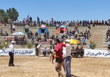 برگزاری مسابقات کشتی سنتی باچوخه در گود دوبرار بجنورد 