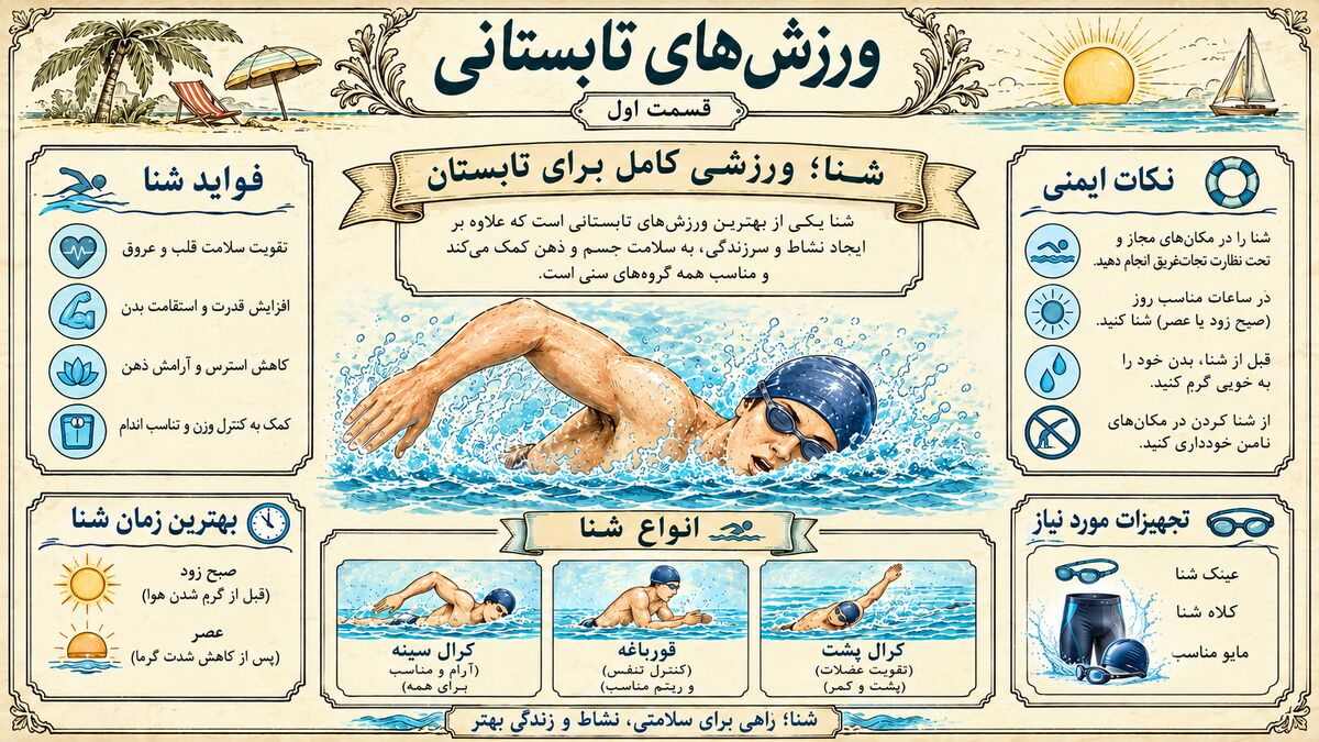 شنا؛ لذت آب و نشاط در روزهای تابستان