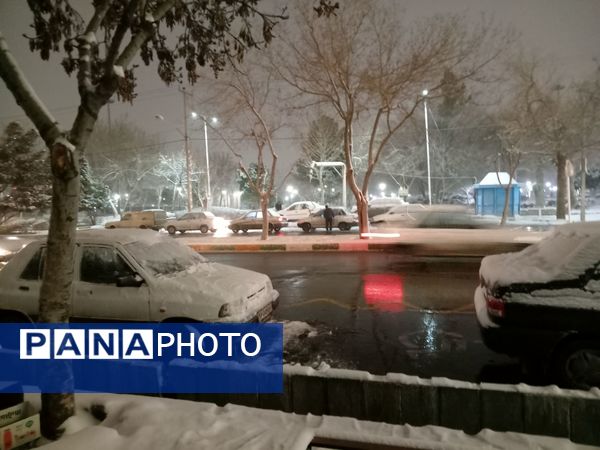 بارش برف در شهر مشهد 