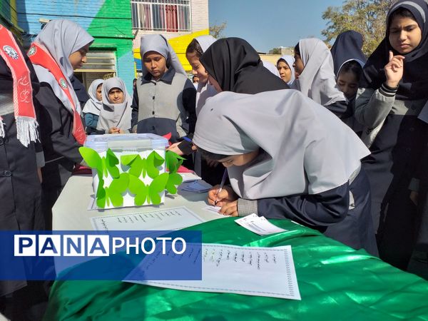 شور و شوق انتخابات شورای دانش آموزی در دبستان دخترانه میمنت زین اقلی