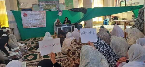 شور و حضور بانوان در مراسم معنوی اعتکاف در شوراب صغیر 