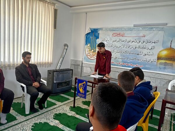 جلسه انجمن اسلامی مدرسه نمونه آیت الله خامنه ای