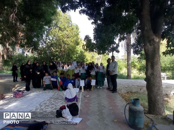 تبلور فرهنگ سلامت در فعالیت صبحگاهی دانش‌آموزان و مربیان مینابی