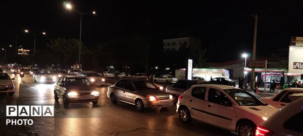 شکوه و اقتدار رژه خودرویی در حسینیه فضل 