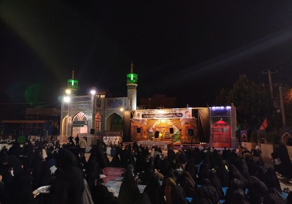 مراسم عزاداری سیدالشهدا در کنار مزار شهدای گمنام نیشابور