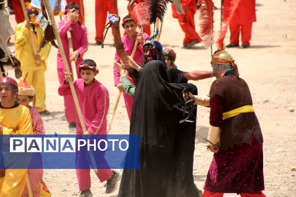 مراسم خیمه سوزی هیات «خیام الحسین» در قم