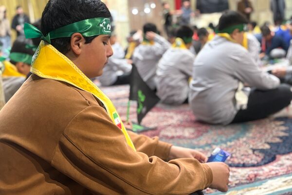 مراسم عزاداری نوگلان فاطمی با حضور طلایه‌داران علم 