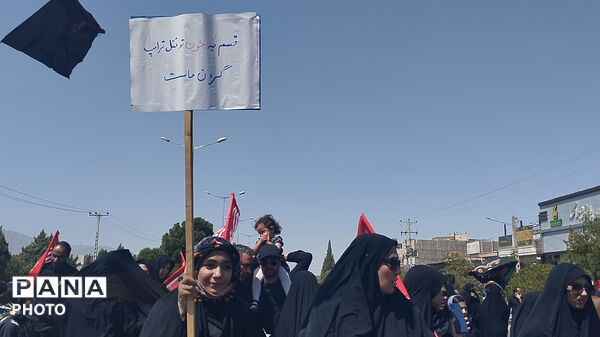 راهپیمایی دلدادگان و جاماندگان اربعین حسینی در شهرستان بیرجند