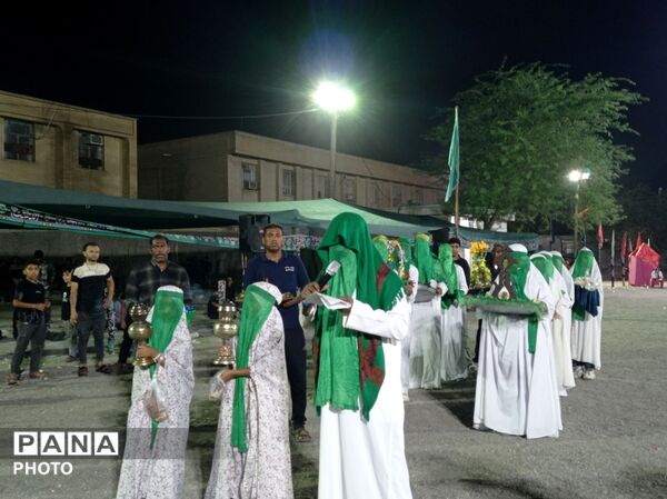 آیین سنتی تعزیه‌خوانی «عروسی شاهزاده قاسم» در محله زرکی میناب