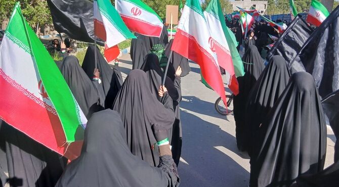 رژه شیردختران جان فدای ایران استان البرز