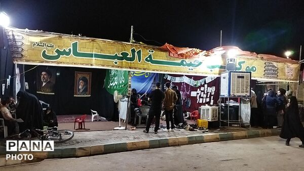 موکب خیمه العباس میزبان زائران و مسافران تشییع رهبر شهید در مشهد 