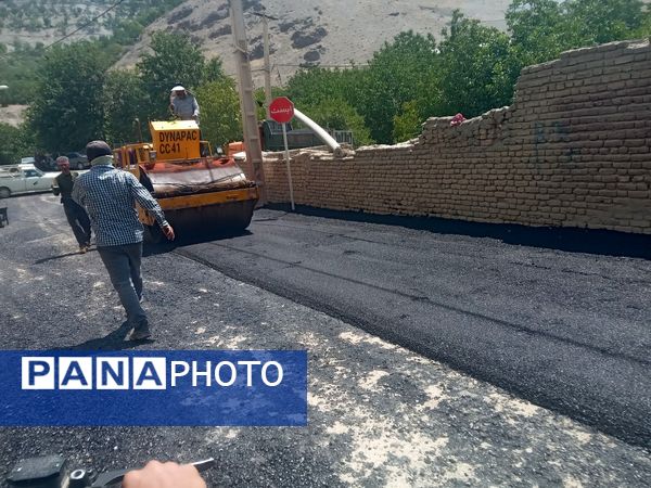 اجرای پروژه آسفالت ریزی در روستای مارکده