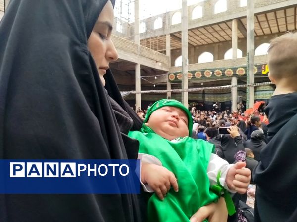 همایش شیرخوارگان حسینی با حضور خیل عظیمی از عزاداران در فاروج 