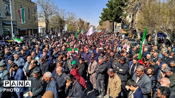اجتماع خونخواهی رهبر شهید در نیشابور