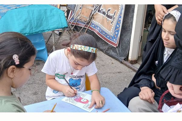 برپایی موکب «عشاق الحسین(ع)» سازمان دانش‌آموزی شهرستانهای تهران در مسیر زائران اربعین