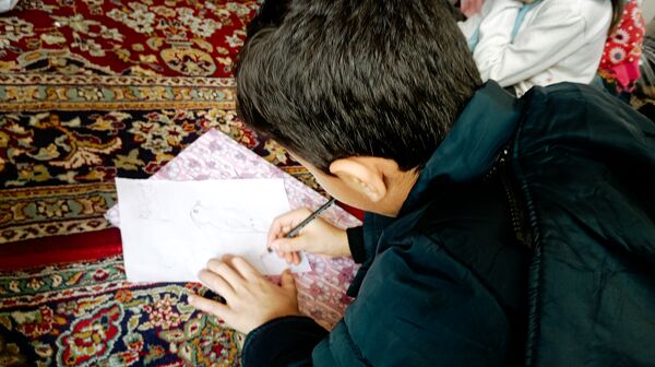 برپایی غرفه کودک در حاشیه نماز جمعه 