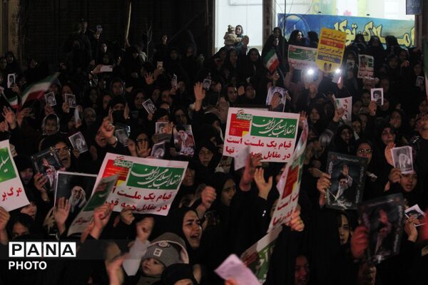 راهپیمایی مردم شهرستان خلیل آباد در پی شهادت جانسوز رهبر معظم انقلاب