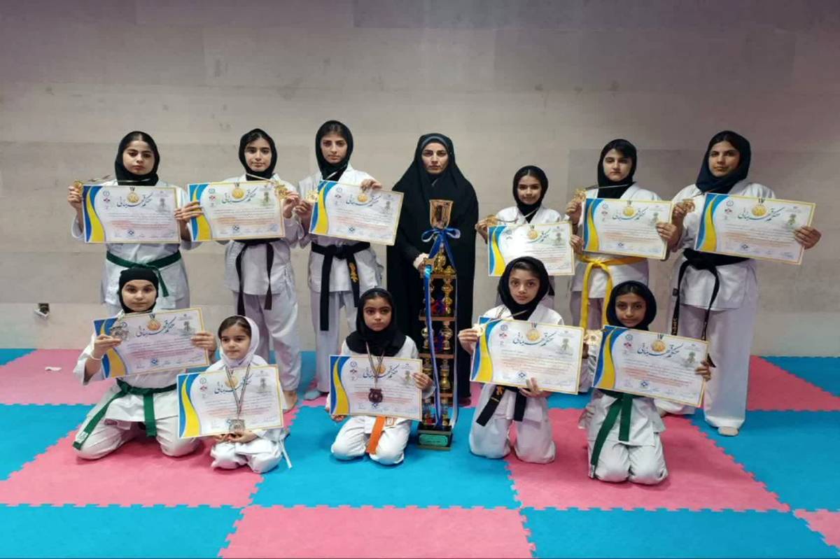 کسب مدال‌های رنگارنگ مسابقات قهرمانی کیوکوشین کاراته کشوری توسط دختران مسجدسلیمان