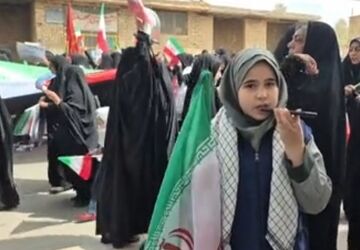 خروش مردم شهرستان مهریز در روز قدس